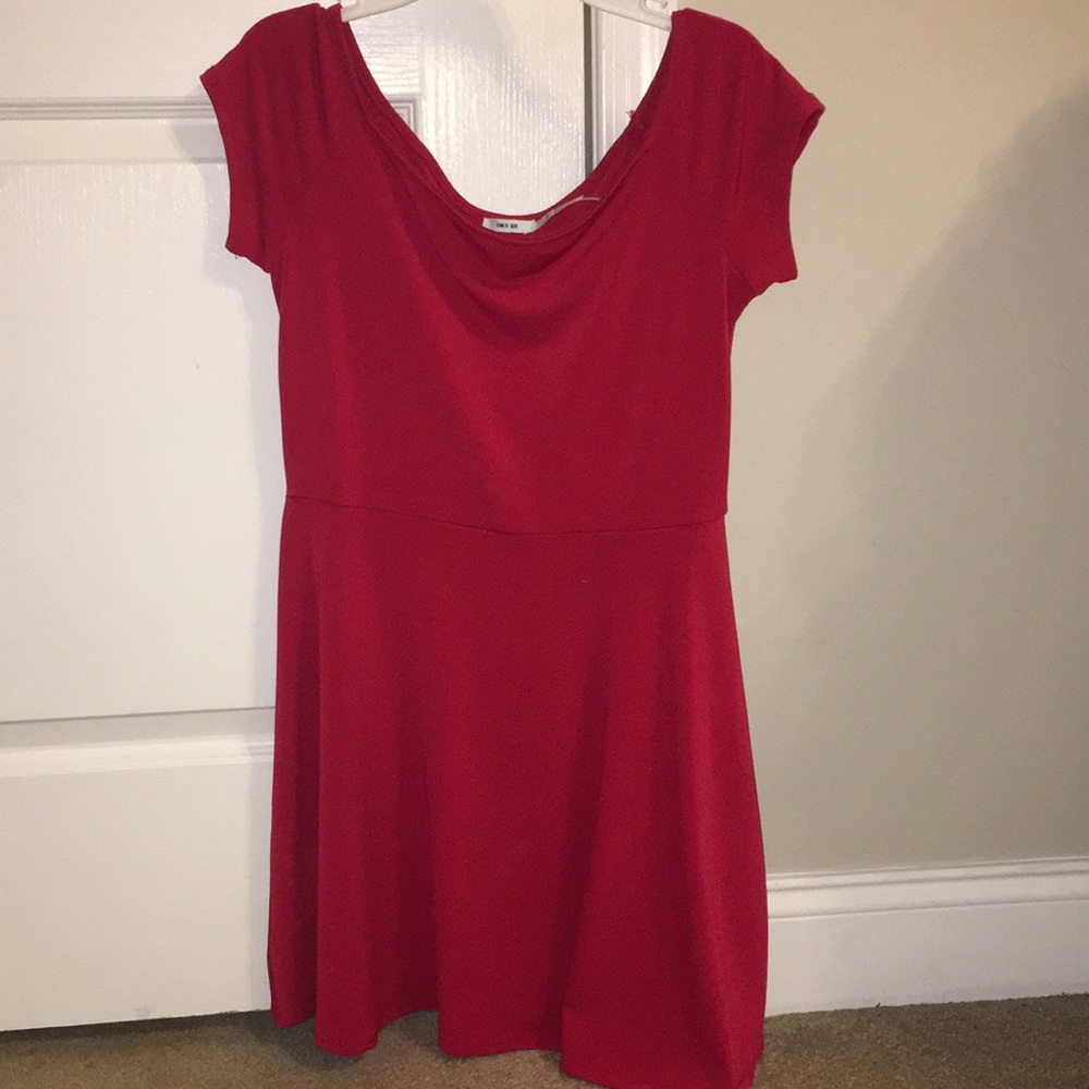 Kimchi Blue red fit and flare dress